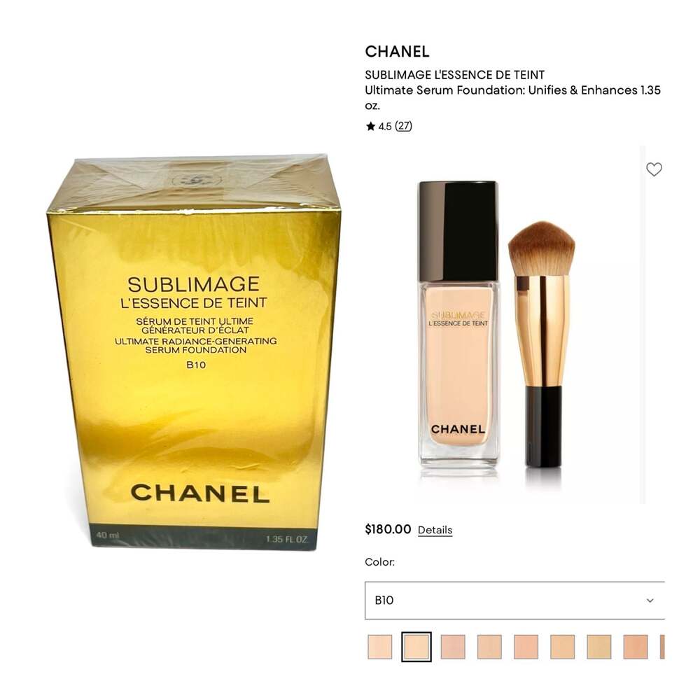 Chanel Sublimage L'Essence de Teint Ultimate Radiance-Serum Foundation B10